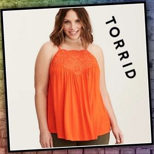 TORRID Orange Embroidered Cami Tank #T54org543f